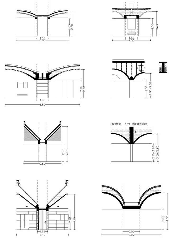 Evolución tipológica de cubiertas ventiladas a la catalana en la obra de Antonio Bonet